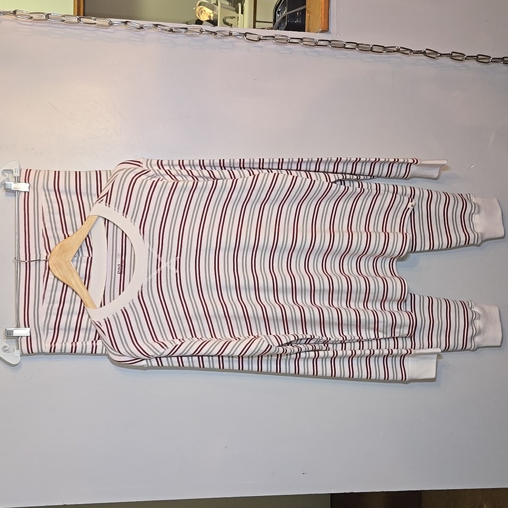 Pact Unisex Ruby Stripe One For All Organic Cotton Pant Pajama Set NWOT